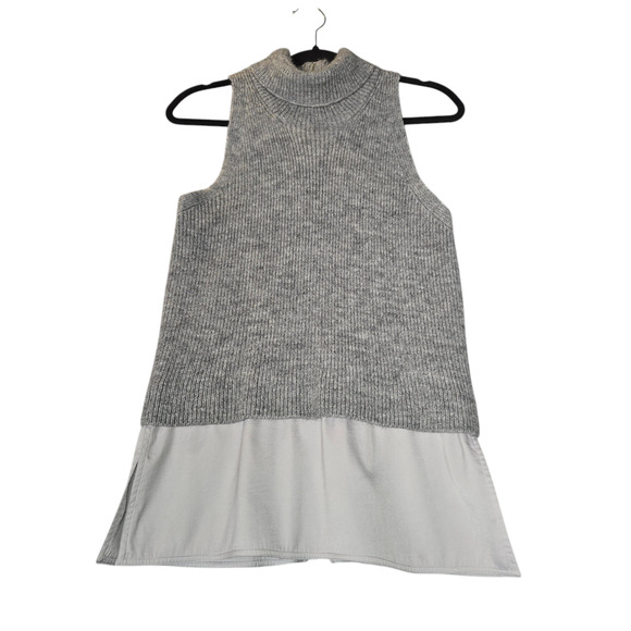 Kaufman Franco Womens Large Sweater Sleeveless Turtleneck Zipper Back Alpaca - Picture 1 of 13